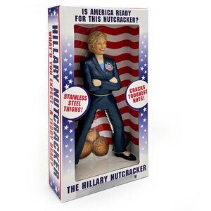 Hillary Clinton Nutcracker Collectible Figurine With Stainless Steel Thighs 2007